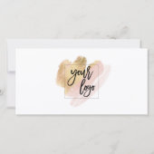 carte cadeau couleur rose et or ajouter le logo (Dos)