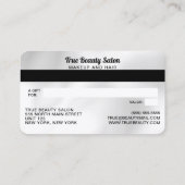 Carte Cadeau Crédit en Soie Blanche Élégante Moder (Dos)