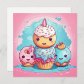Carte cadeau Cute Kawaii (Devant / Derrière)