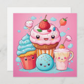 Carte cadeau Cute Kawaii (Devant / Derrière)