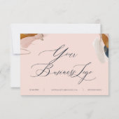 Carte cadeau d'affaires blanche et rose (Dos)