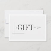 Carte cadeau d'affaires minimaliste blanc (Dos)