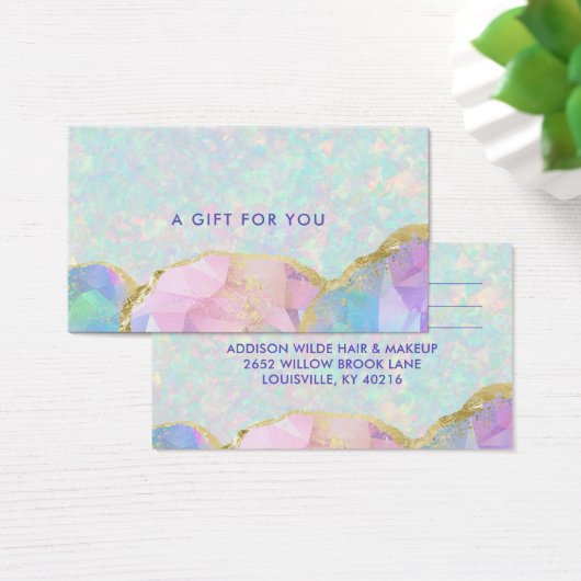 Carte cadeau d'affaires Opal Gemstone Pastel (Bureau)