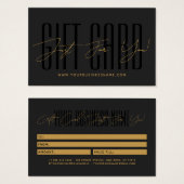 carte cadeau d'affaires typographie de script mode (Devant & derrière)