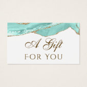 Carte-cadeau d'agate Aquamarine (Devant)