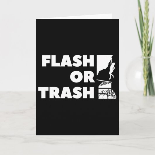 Carte Cadeau d'alpiniste Flash ou Déchet, Escalade, Drôl (Devant)
