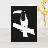 Carte Cadeau d'amis oiseaux toucan mignon animal exotiqu (Fleur jaune)