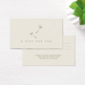 Carte cadeau Dandelion Seed Rustic Botano Logo (Bureau)
