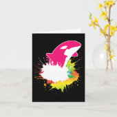 Carte Cadeau d'animal d'orque Tueur Créatures de mer Col (Fleur jaune)