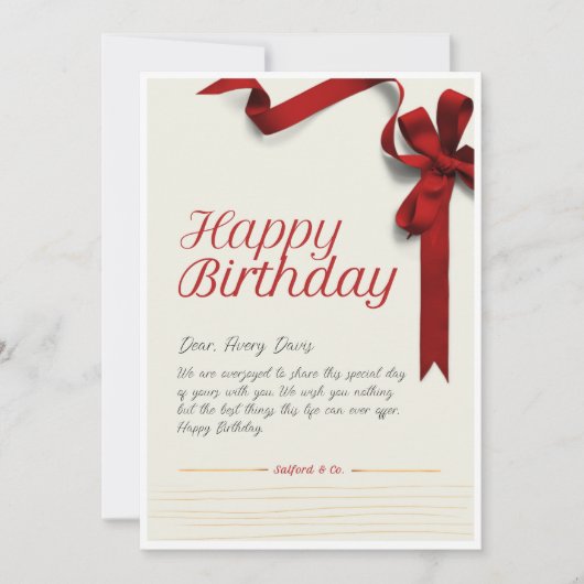 Carte cadeau d'anniversaire (Devant)