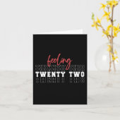 Carte Cadeau d'anniversaire 22 ans Feeling Twenty Two (Fleur jaune)