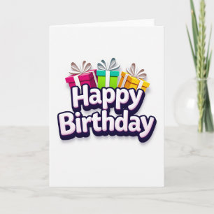 Carte cadeau d'anniversaire 3D
