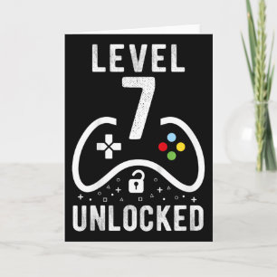 Carte Cadeau d'anniversaire 7 ans de jeu vidéo Niveau 7