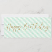 Carte cadeau d'anniversaire à Mint Green Happy (Dos)