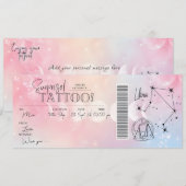 Carte Cadeau d'Anniversaire avec Tatouage Personna (Devant / Derrière)