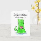 Carte cadeau d'anniversaire de crocodile (Fleur jaune)