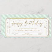 Carte cadeau d'anniversaire de naissance de la Men (Devant / Derrière)