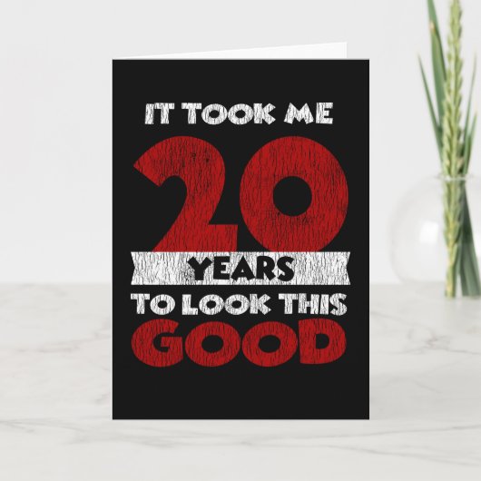 Carte Cadeau d'anniversaire drôle de 20 ans (Devant)