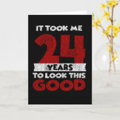 Carte Cadeau d'anniversaire drôle de 24 ans (Fleur jaune)