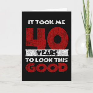 Carte Cadeau d'anniversaire drôle de 40 ans Vintage