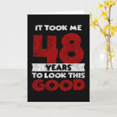 Carte Cadeau d'anniversaire drôle de 48 ans (Fleur jaune)