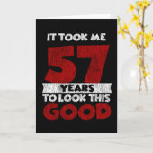 Carte Cadeau d'anniversaire drôle de 57 ans (Fleur jaune)
