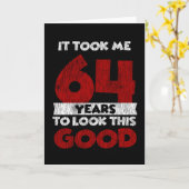 Carte Cadeau d'anniversaire drôle de 64 ans (Fleur jaune)