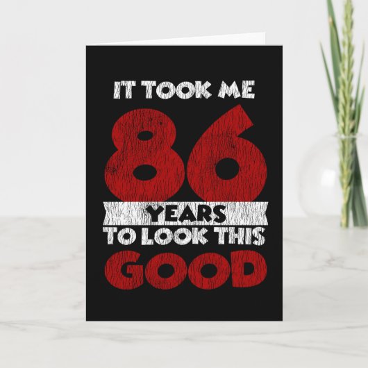 Carte Cadeau d'anniversaire drôle de 86 ans (Devant)