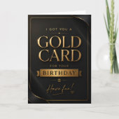 Carte Cadeau d'anniversaire en or mignon (Devant)