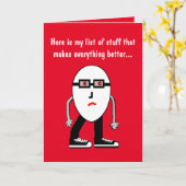 Carte cadeau d'anniversaire Funny Bacon & Egg (Fleur jaune)