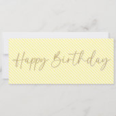Carte cadeau d'anniversaire Jaune (Dos)