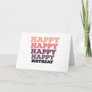 Carte cadeau d'anniversaire joyeux vintage en détresse c
