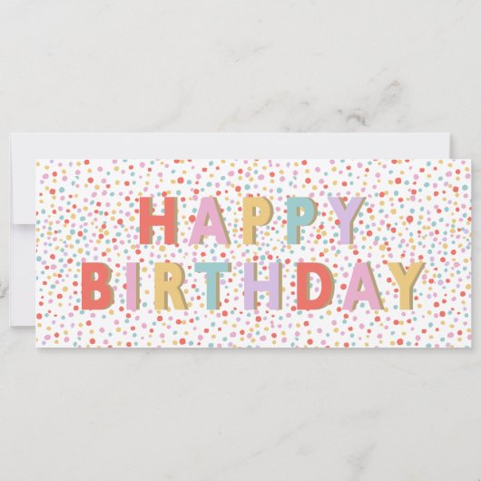 Carte cadeau d'anniversaire Multi Dot (Dos)