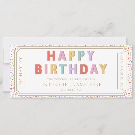 Carte cadeau d'anniversaire Multi Dot (Devant)