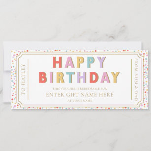 Carte cadeau d'anniversaire Multi Dot
