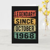 Carte Cadeau d'anniversaire octobre 1968 (Fleur jaune)