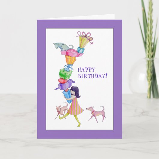 Carte cadeau d'anniversaire pour fille (Devant)