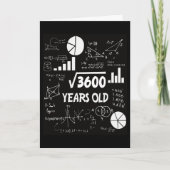 Carte Cadeau d'anniversaire pour prof de maths de 60 ans (Devant)