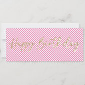 Carte cadeau d'anniversaire rose joyeux (Dos)