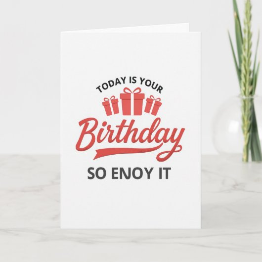 Carte cadeau d'anniversaire scriptée (Devant)