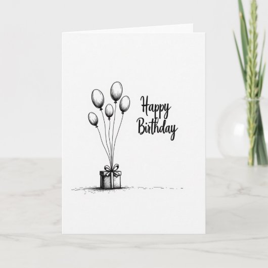Carte cadeau d'anniversaire Sketch (Devant)