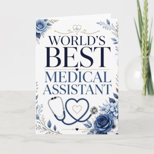 Carte Cadeau d'appréciation de la meilleure assistante m (Devant)