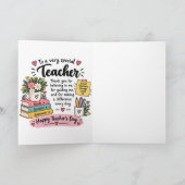 Carte Cadeau d'appréciation pour l'enseignant | Bonne fê (Intérieur)