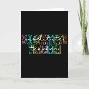 Carte Cadeau d'appréciation pour professeur suppléant Pr