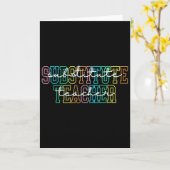 Carte Cadeau d'appréciation pour professeur suppléant Pr (Fleur jaune)