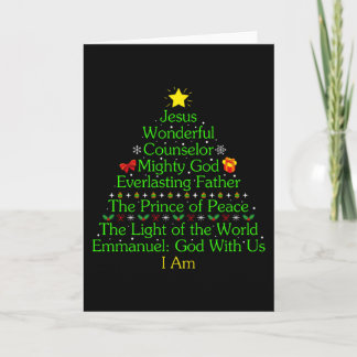 Carte Cadeau d'arbre de Noël Jésus, Amateurs de Jésus, C