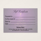 Carte cadeau d'arbre de Noël moderne brillant (Dos)