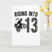 Carte Cadeau de 13e anniversaire moto tout-terrain pour  (Fleur jaune)