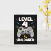 Carte Cadeau de 4 ans de jeu vidéo débloqué pour garçons (Fleur jaune)