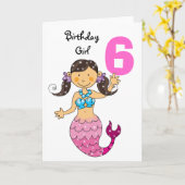 Carte Cadeau de 6e anniversaire pour une fille, mignonne (Fleur jaune)